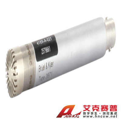 4189-A-021 型  配有 2671 型前置放大器的 ? 英寸自由場傳聲器（20赫茲到20千赫，預極化）